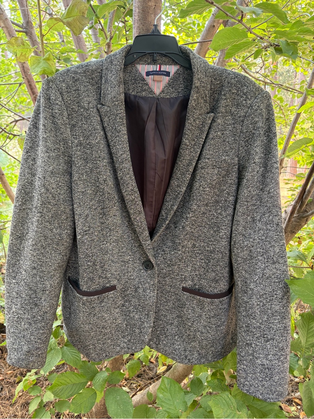 Tommy Hilfiger Gray Tweed-Style Women's Blazer